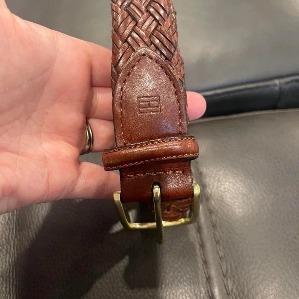 Vintage Tommy Hilfiger braided belt sz 38
